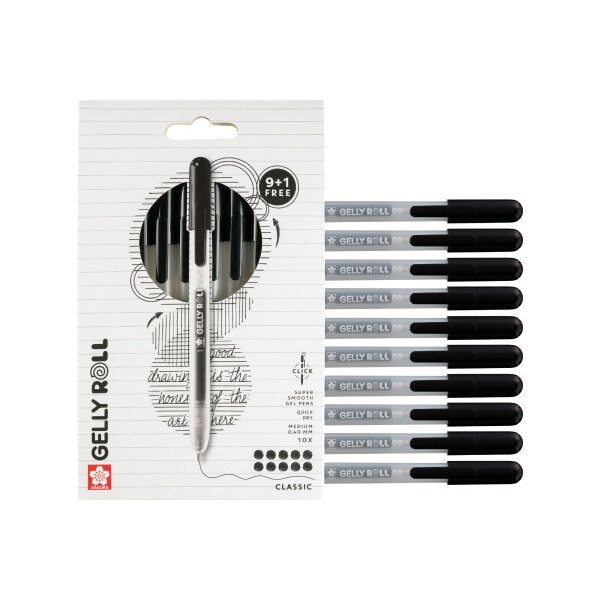 SAKURA Gelly Roll 0.8mm PXGBRACL10B schwarz 10 St&uuml;ck