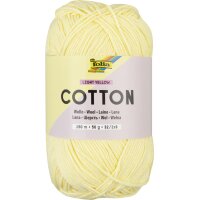 folia Wolle Baumwollgarn, 50 g 150 m, light yellow