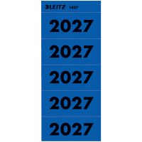 LEITZ Ordner-Inhaltsschild "Jahreszahl 2027", blau