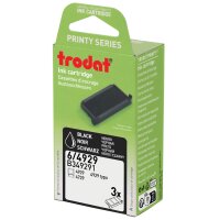 trodat Ersatzstempelkissen 6 4916 SB, schwarz, 3er Pack