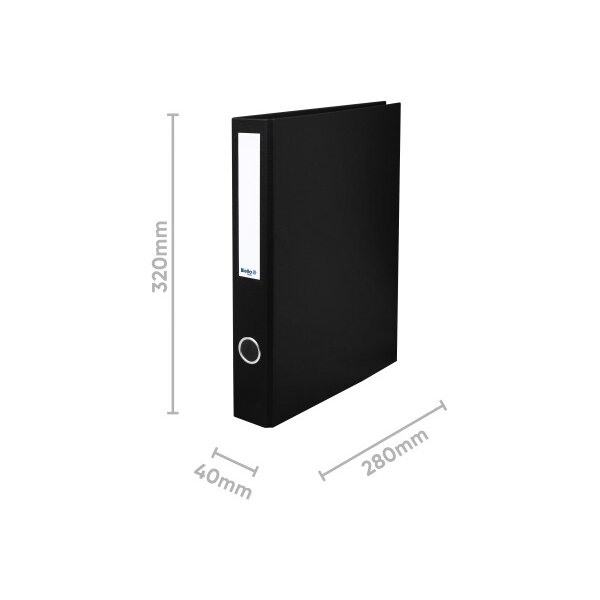 BIELLA Zeigebuch Dinor-Quatro 4cm 12644402U schwarz, 4-Ring A4
