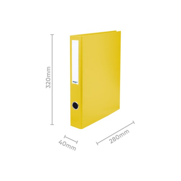 BIELLA Classeur ann. Dinor-Quatro 5cm 12644420U 4 anneaux jaune A4+