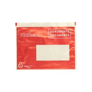 NOVOOO Dokumententaschen rot C6 306250 mit Druck 250...