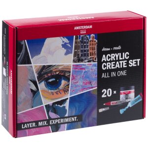 ROYAL TALENS AMSTERDAM Acrylfarben Create-Set, 20-teilig
