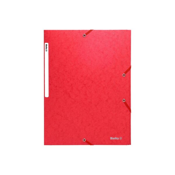 BIELLA Gummibandmappe A4 17840045U rot, 590gm2 220 Bl.