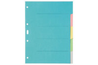 BIELLA Register Karton farbig A4 46140500U 5-teilig, blanko