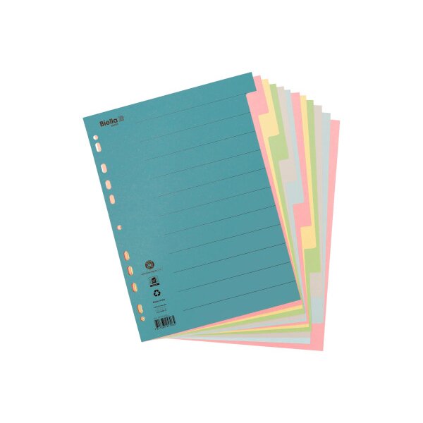 BIELLA Kartonregister A4 46141200U bunt 12-teilig