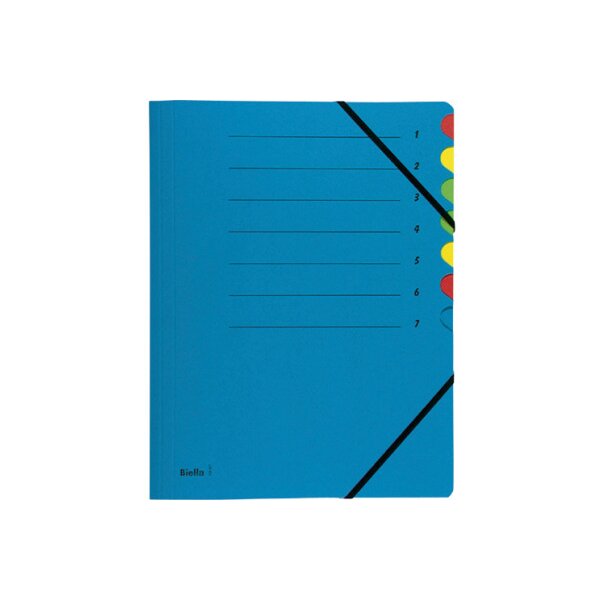 BIELLA Fächermappe A4 32840705U blau 7-teilig