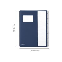 BIELLA Pultmappe Pronto A4 32040707U dunkelblau 7-teilig