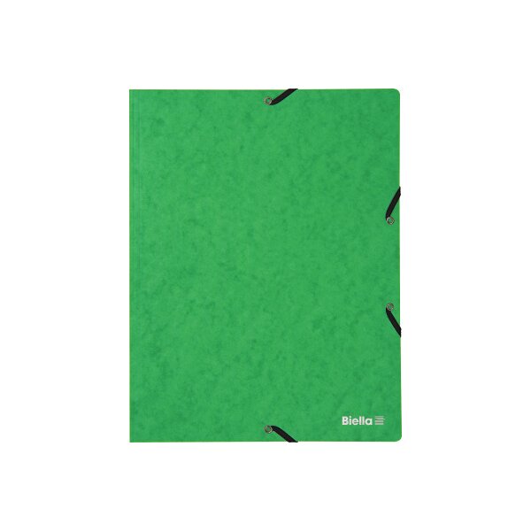BIELLA Gummibandmappe A4 17840130U grün, 355gm2 200 Bl.