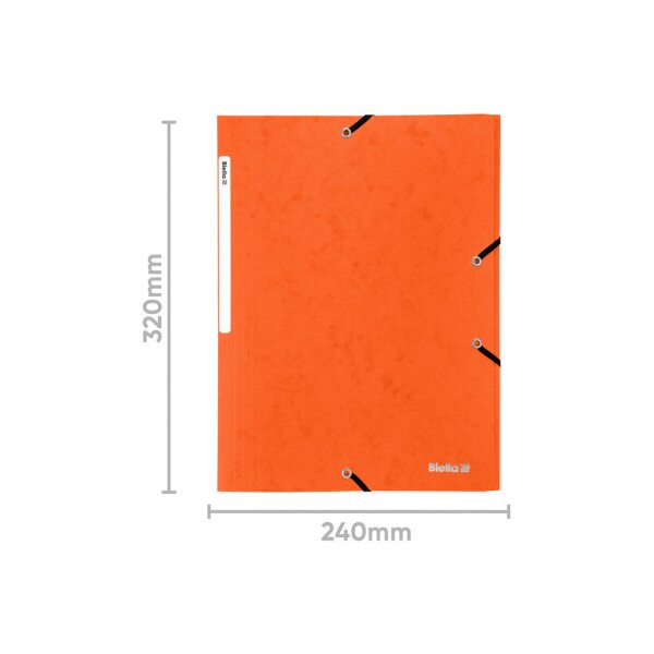 BIELLA Gummibandmappe A4 17840135U orange, 355gm2 200 Bl.