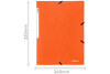 BIELLA Dossier ferm. Élastique A4 17840135U orange, 355gm2 200 flls.