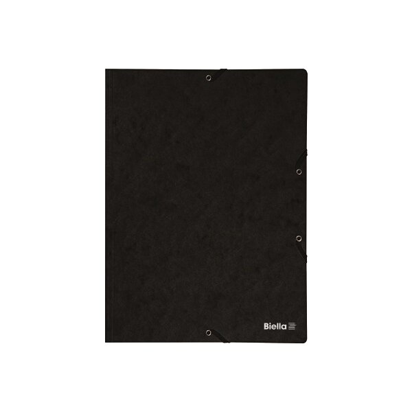 BIELLA Gummibandmappe A4 17840102U schwarz,355gm2 200 Bl.