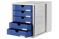 HAN Systemboxen 5 Fächer 1450-14 lichtgrau blau