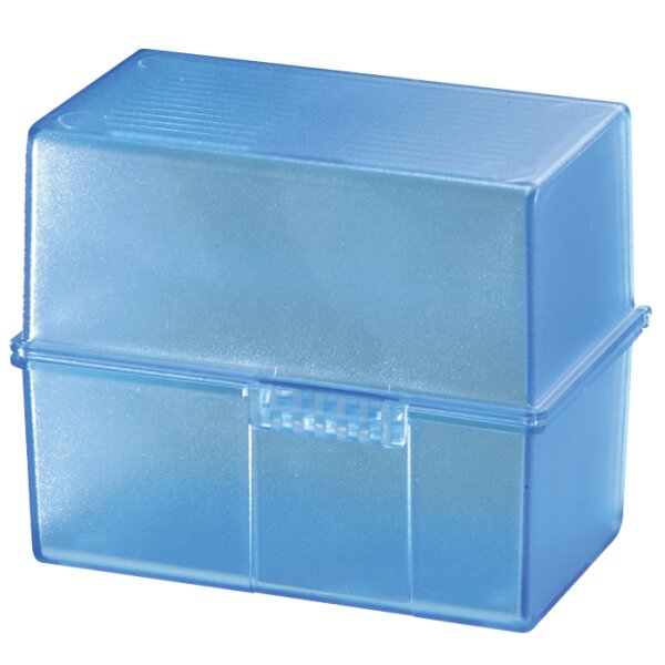 HAN Boîte à fiches, A7 paysage, plastique, bleu translucide