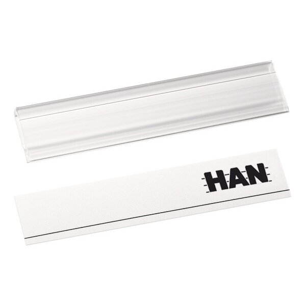 HAN Beschriftungs-Clip 60x13mm 2.30 transparent universal 10 Stück