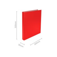BIELLA Ringbuch Ringo-Plast 3cm 43444245U rot 4-Ring A4+