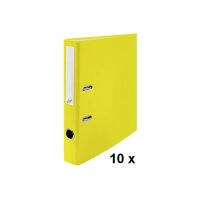 BÜROLINE Ordner 4cm 670091 gelb, 10 Stück A4