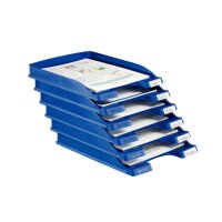 LEITZ Plus Briefkorb, flach A4 52370035 blau