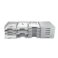 LEITZ Corbeille Courrier Plus A4 52370085 gris