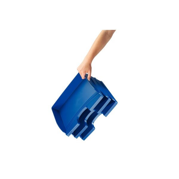 LEITZ Briefkorb Plus quer 52180035 blau