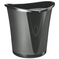 LEITZ Papierkorb Allura, aus Kunststoff, 18 Liter, schwarz
