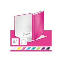 LEITZ Classeur anneaux WOW 4cm 42410023 2 anneaux rose A4+