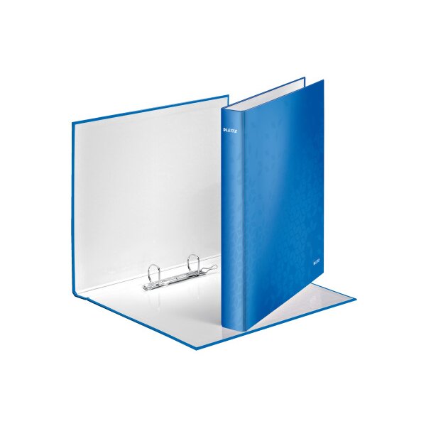 LEITZ Ringbuch WOW 4cm 42410036 2 Ringe blau A4+