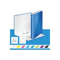 LEITZ Ringbuch WOW 4cm 42410036 2 Ringe blau A4+