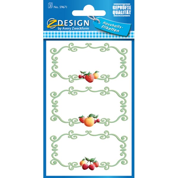 AVERY Zweckform Z-Design Haushaltsetiketten "oval"