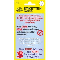 AVERY Zweckform Hinweisetikett Bitte keine Werbung,