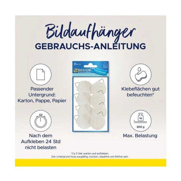 AVERY Zweckform Bildaufhänger, Durchmesser: 40 mm, weiss