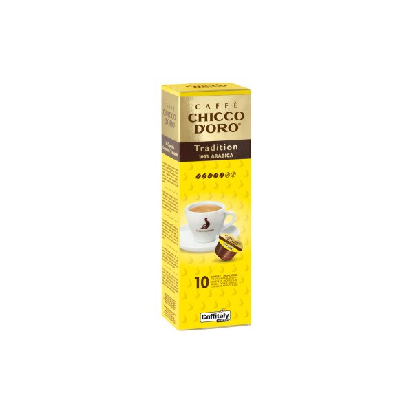 CHICCO DORO Caffitaly Kapseln 802000 Tradition 100% Arabica 10 Stk.