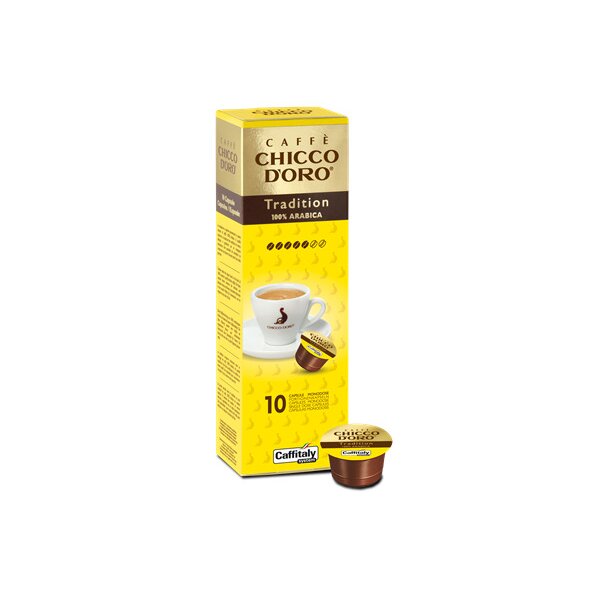 CHICCO DORO Caffitaly Kapseln 802000 Tradition 100% Arabica 10 Stk.