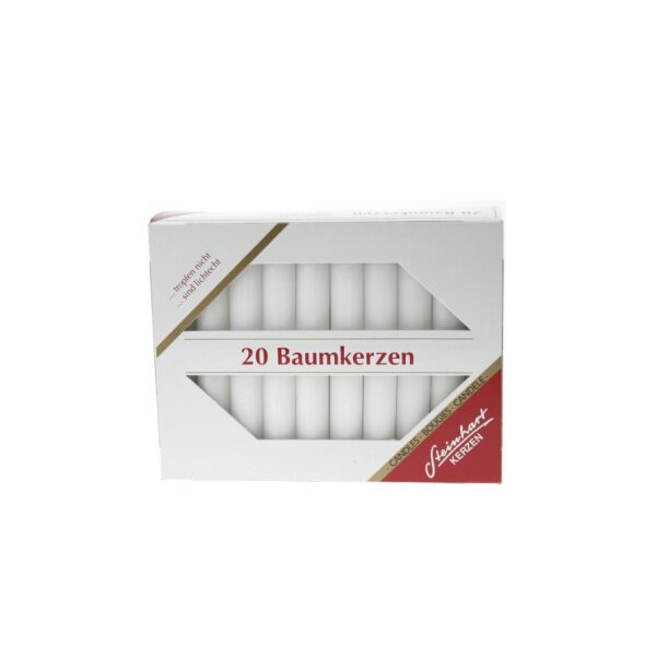 STEINHART Baumkerzen 95x13mm 02333-01 weiss 20 Stück