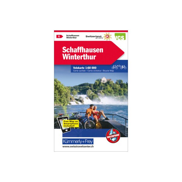 KÜMMERLY+FREY Velokarte 1:60000 325902401 Schaffhausen-Winterthur