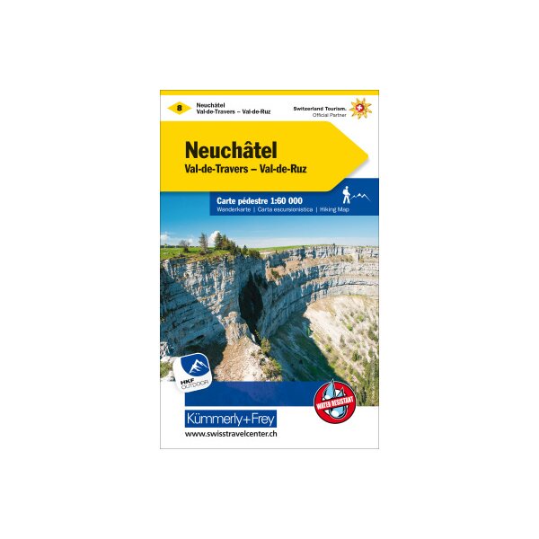 KÜMMERLY+FREY Wanderkarte 1:60000 325902208 Neuenburg-Val de Travers/Ruz