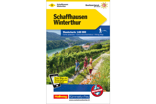KÜMMERLY+FREY Wanderkarte 1:60000 325902201 Schaffhausen-Winterthur
