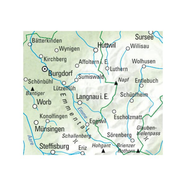 KÜMMERLY+FREY Wanderkarte 325902210 Emmental-Entlebuch 1:60000