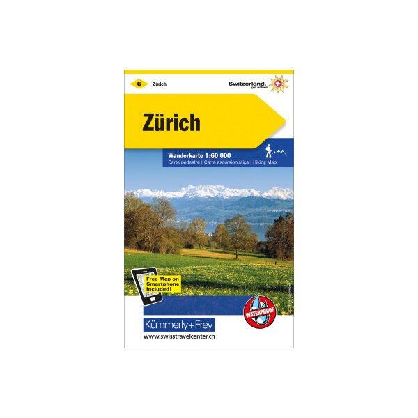 KÜMMERLY+FREY Wanderkarte 325902206 Zürich 1:60000