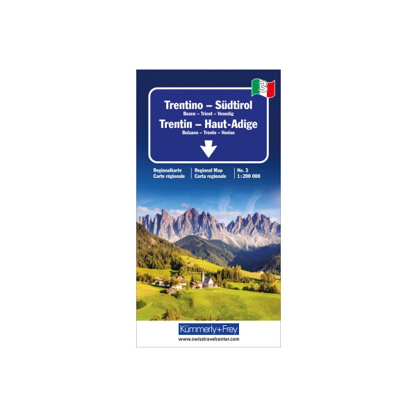 KÜMMERLY+FREY Strassenkarte 3-259-01836- Trentino-Südtirol 1:200000