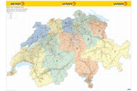 KÜMMERLY+FREY Postcode map CH 325990101 138,6x99,6cm...