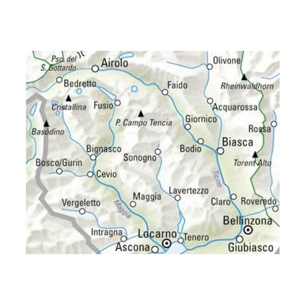 KÜMMERLY+FREY Wanderkarte 325902226 Tessin Sopraceneri 1:60000