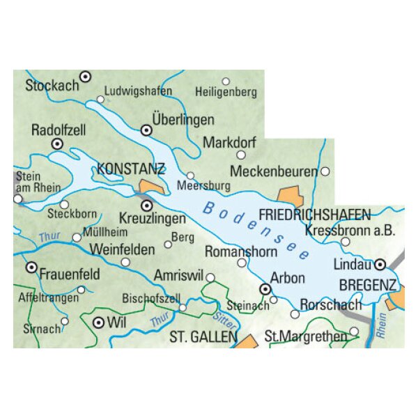 KÜMMERLY+FREY Wanderkarte 325902202 Bodensee 1:60000