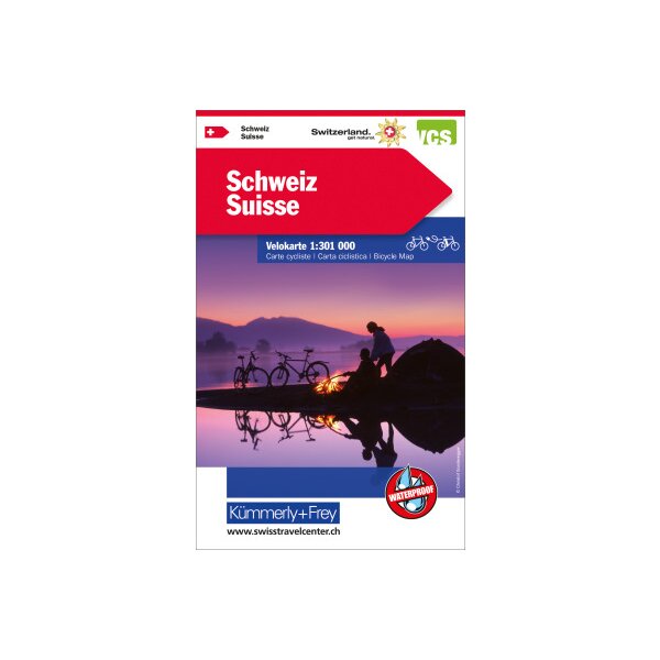 KÜMMERLY+FREY Velokarte 325902400 Velokarte Schweiz 1:301000