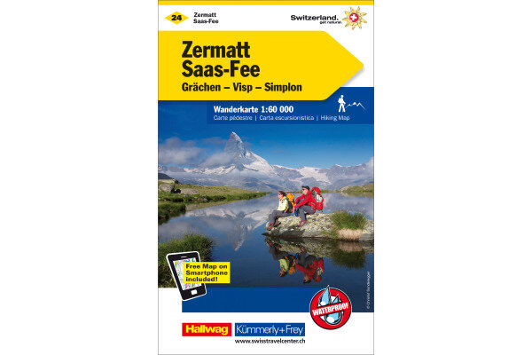 KÜMMERLY+FREY Carte des randonnées 325902224 Zermatt-Saas Fee 1:60000