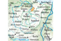 KÜMMERLY+FREY Wanderkarte 1:60000 325902207 St. Gallen-Appenzellerland