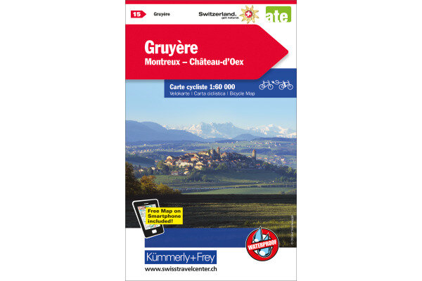 KÜMMERLY+FREY Velokarte 1:60000 325902415 Gruyere-Montreux-Château dOex