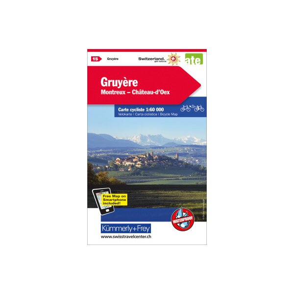 KÜMMERLY+FREY Velokarte 1:60000 325902415 Gruyere-Montreux-Château dOex