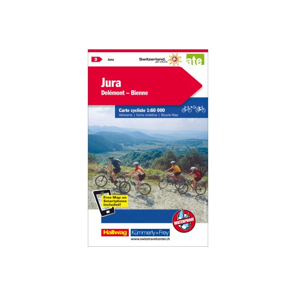KÜMMERLY+FREY Velokarte 325902403 Jura-Delsberg-Biel 1:60000